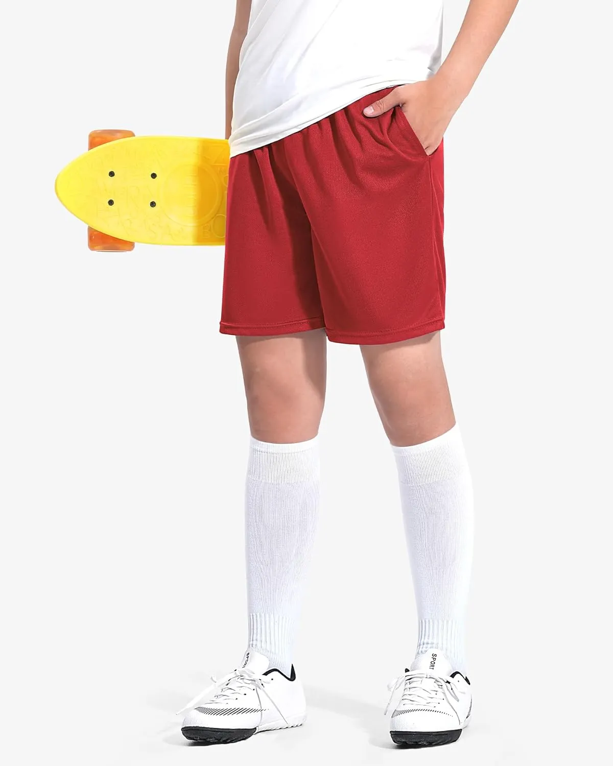 5 Pack Boys Basketball Shorts Kids Youth Athletic Short Boy Quick Dry Sport Clothes with Pockets Size 7-14 Years
