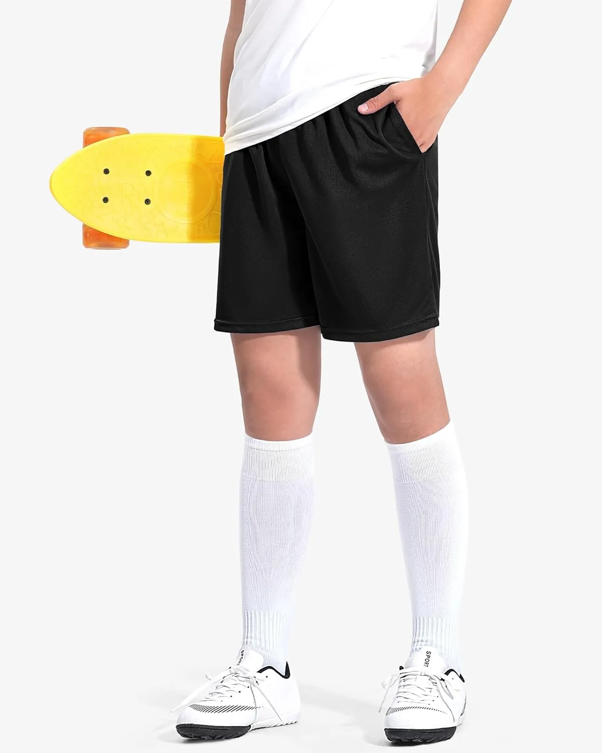 5 Pack Boys Basketball Shorts Kids Youth Athletic Short Boy Quick Dry Sport Clothes with Pockets Size 7-14 Years