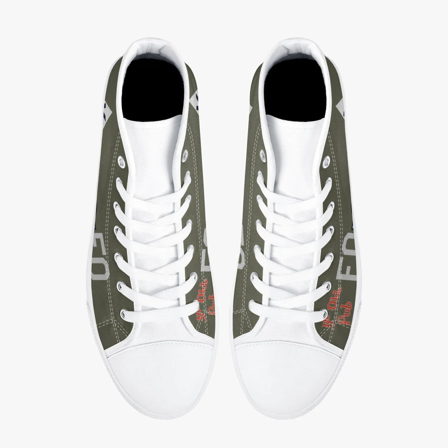 B-17 "Ye Olde Pub" High Top Canvas Shoes