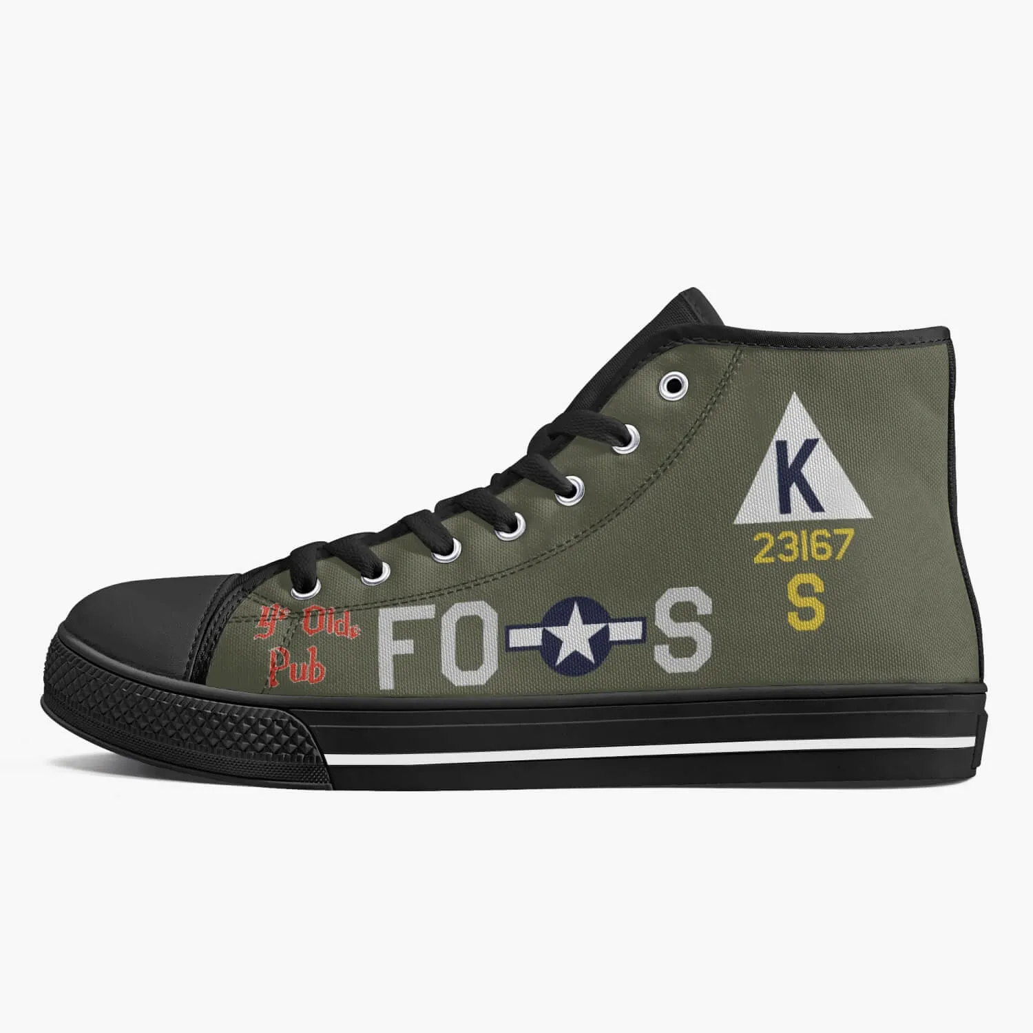 B-17 "Ye Olde Pub" High Top Canvas Shoes