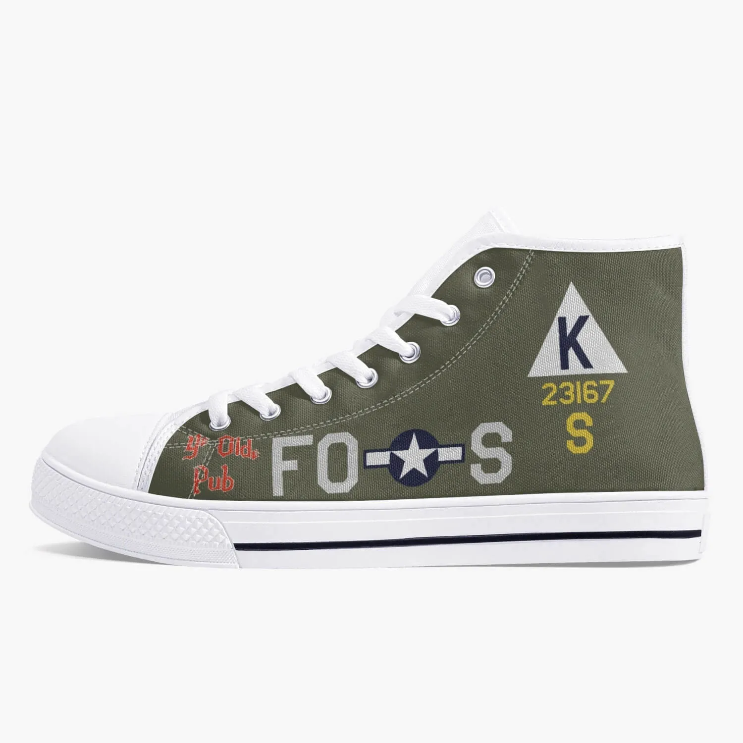 B-17 "Ye Olde Pub" High Top Canvas Shoes