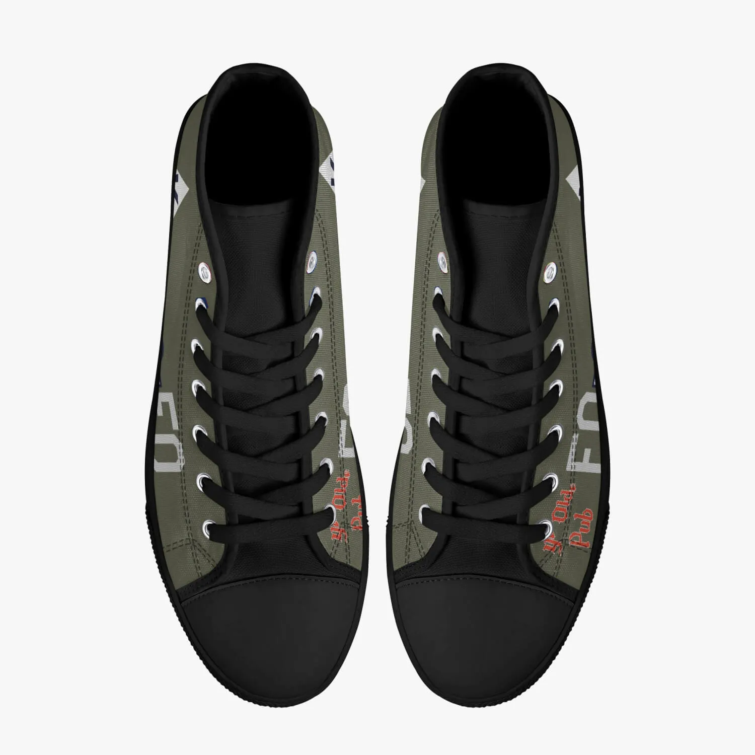 B-17 "Ye Olde Pub" High Top Canvas Shoes