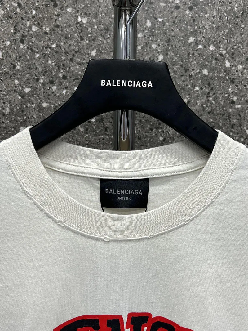 Balenciaga College Medium Fit T-Shirt White -SS22