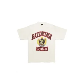 Balenciaga College Medium Fit T-Shirt White -SS22