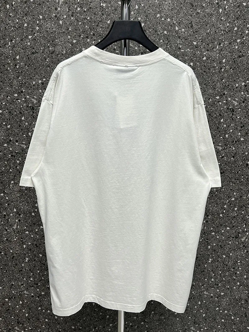 Balenciaga College Medium Fit T-Shirt White -SS22