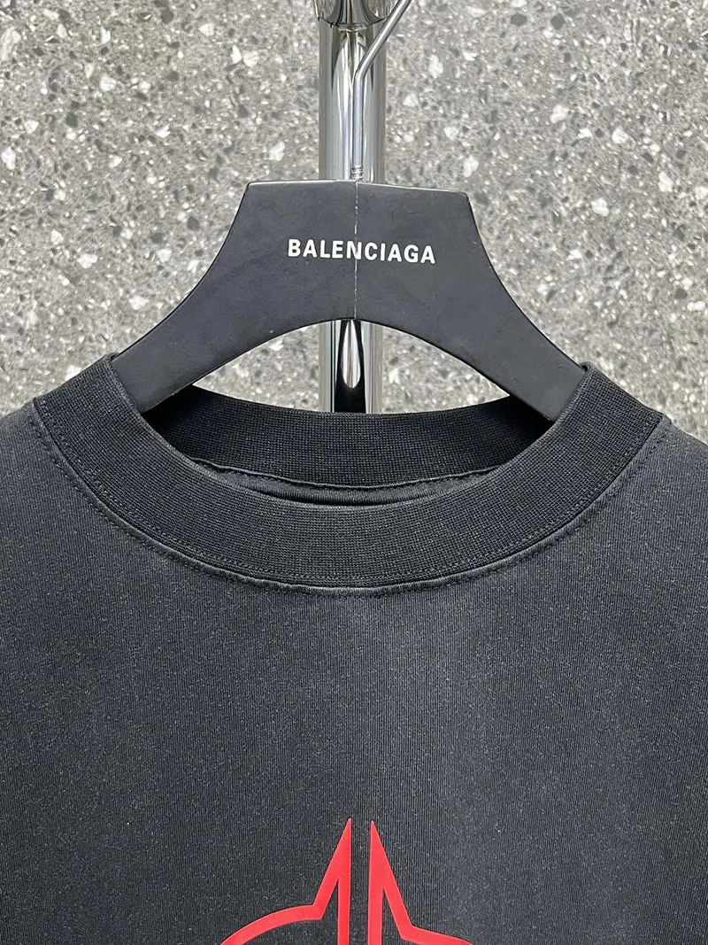 Balenciaga Metal BB Black Crew Neck Tee
