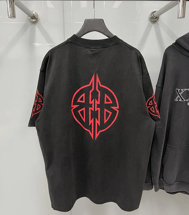 Balenciaga Metal BB Black Crew Neck Tee