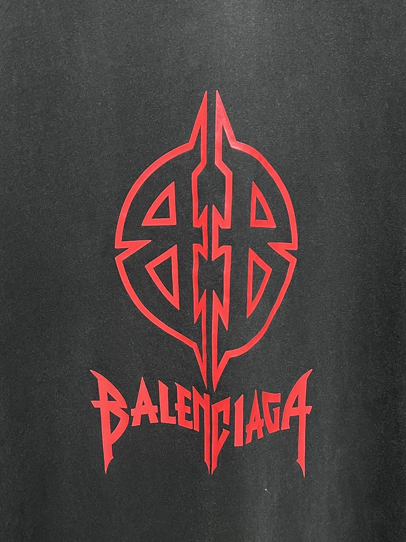 Balenciaga Metal BB Black Crew Neck Tee