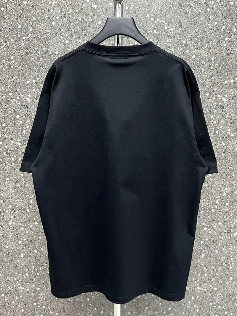 Balenciaga Paris By Day Tight T-shirt Black Faded