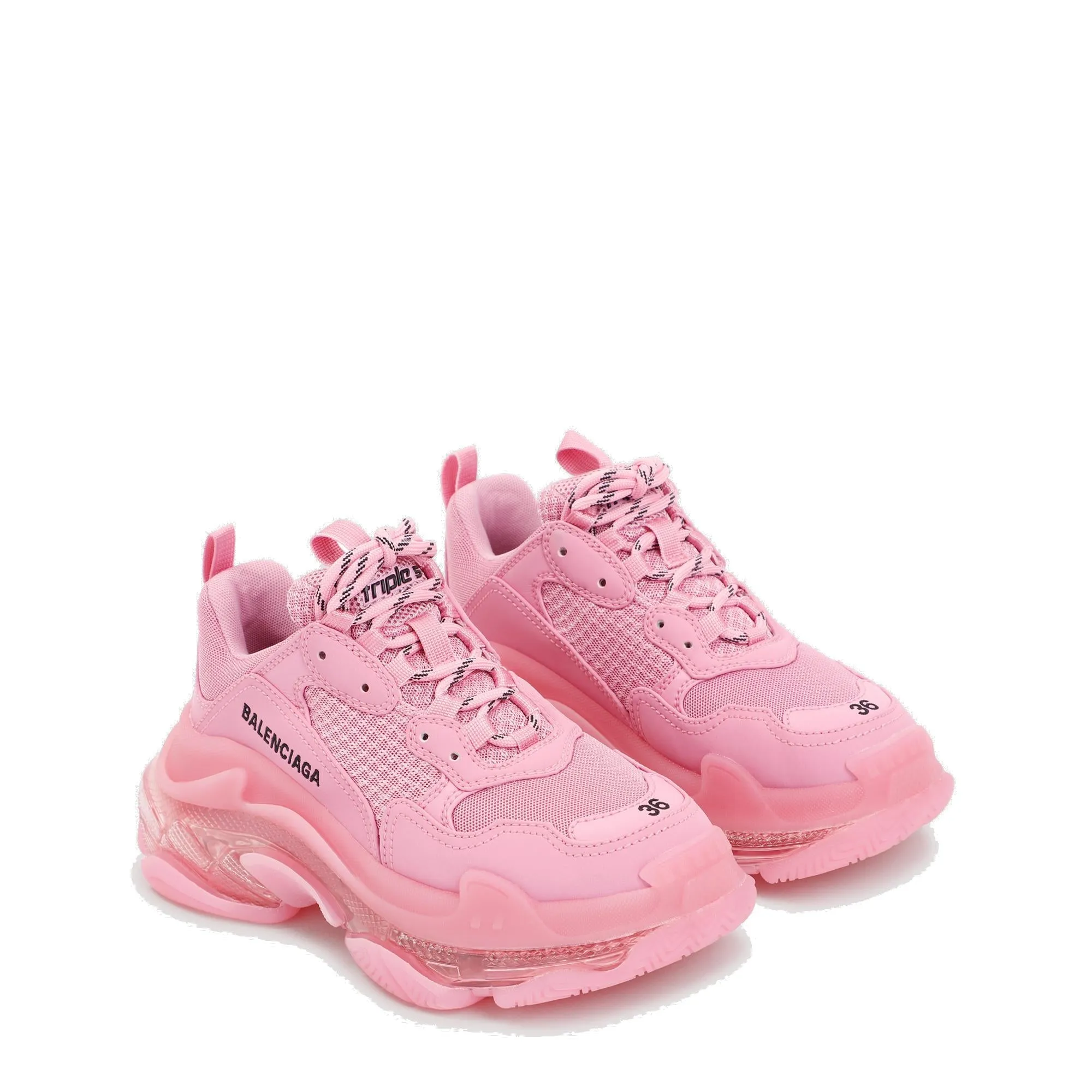 Balenciaga Triple S Logo Detailed Lace-Up Sneakers