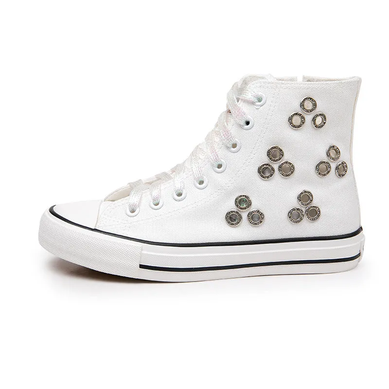 Belifi Breathable Casual High Top Canvas Shoes