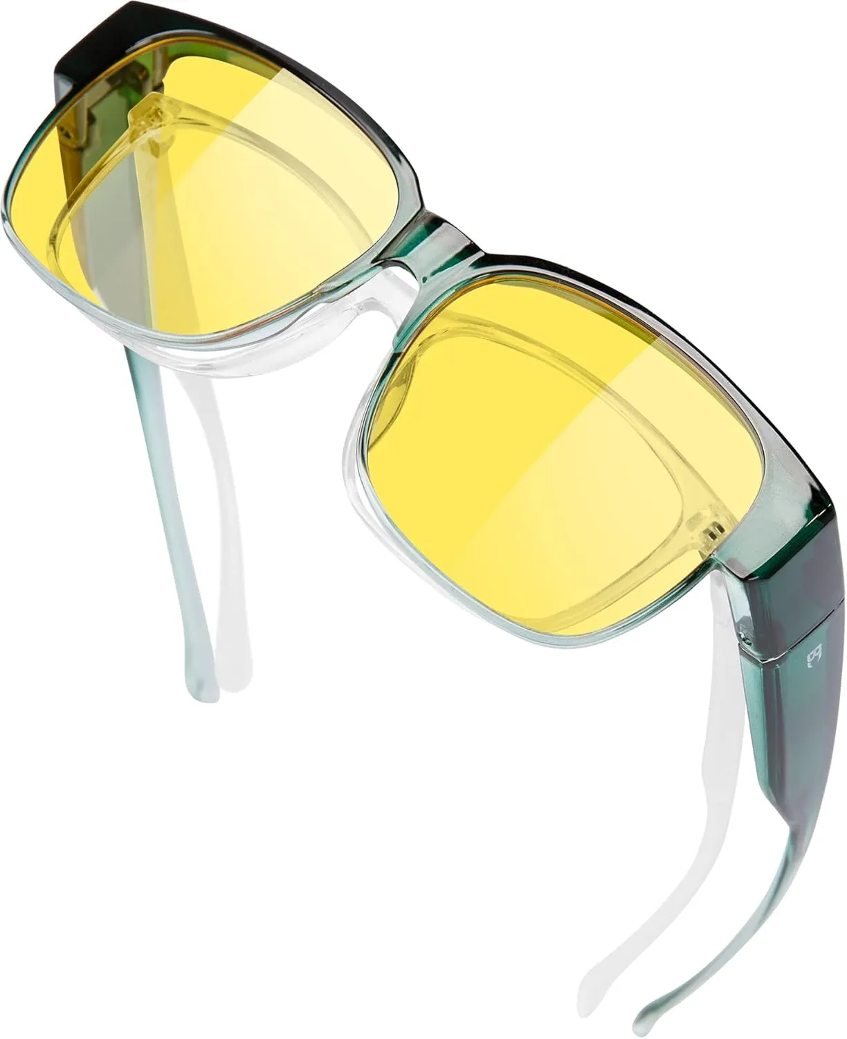 BIRCEN Polarized Fit Over Sunglasses: Wear Over Glasses Sunglasses Wrap Around Fitover Shades for Men Women UV Protection