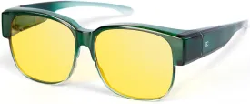 BIRCEN Polarized Fit Over Sunglasses: Wear Over Glasses Sunglasses Wrap Around Fitover Shades for Men Women UV Protection
