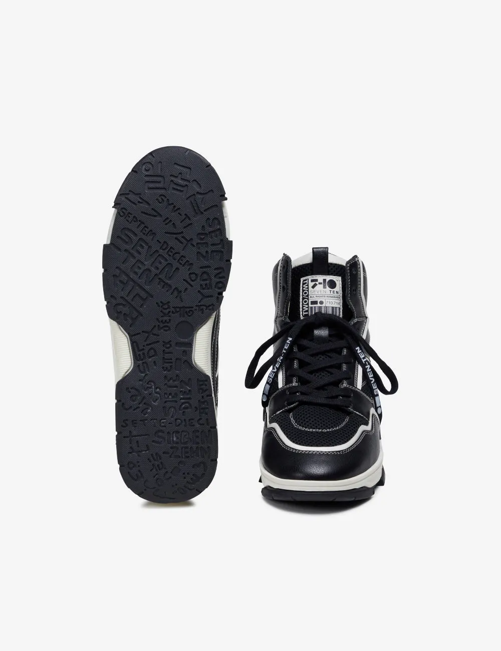 Celeb Soptted - 714 black white high-top sneaker