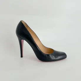Christian Louboutin black leather almond pumps, 40