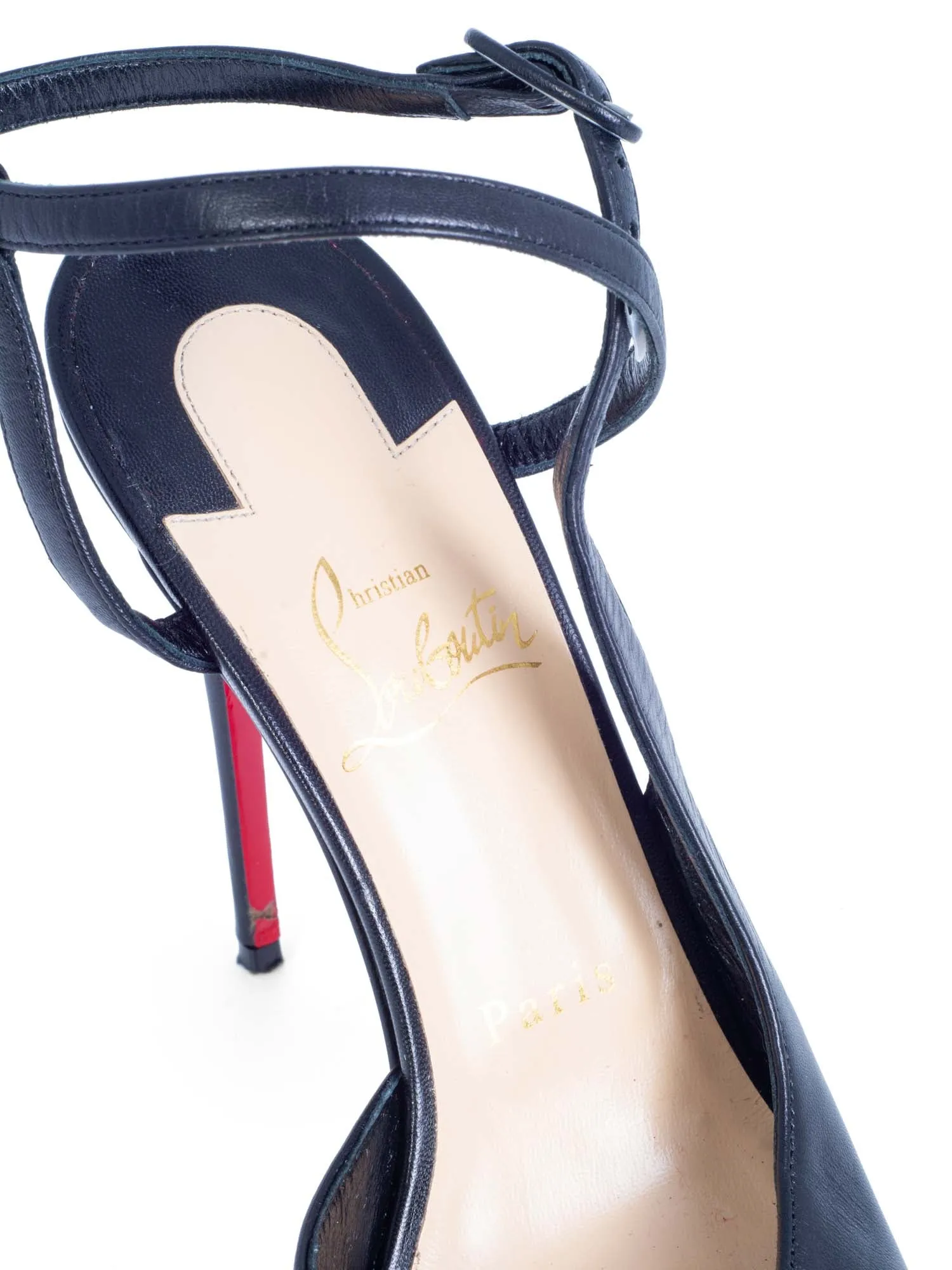 Christian Louboutin Leather Platform Shoes Black