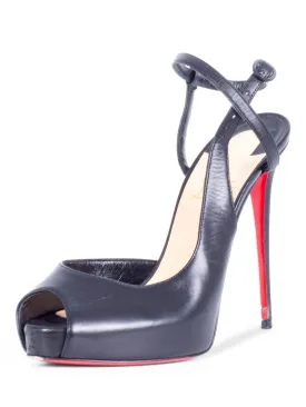 Christian Louboutin Leather Platform Shoes Black