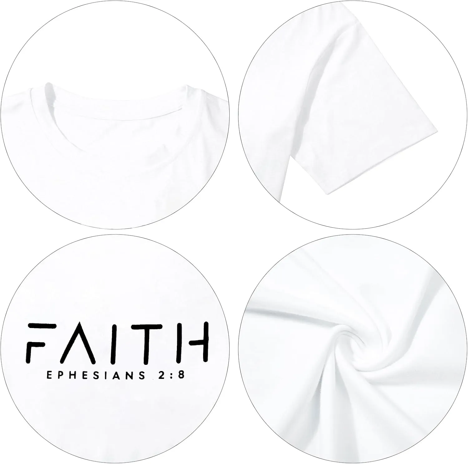 Christian Shirts for Men:Faith Cross Printed T-Shirts Christian Gifts for Men Jesus Shirts Holy Bible Tees