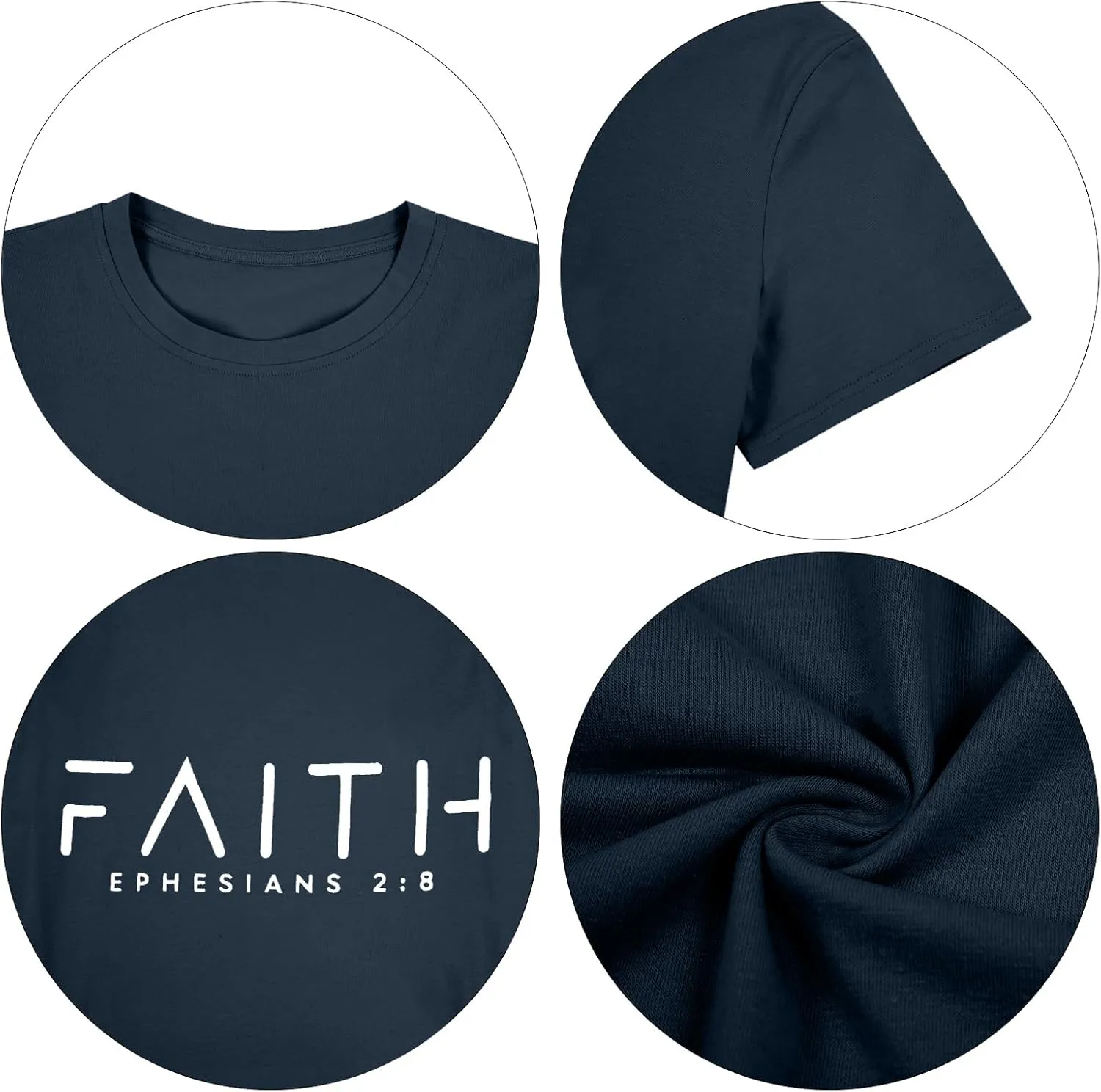 Christian Shirts for Men:Faith Cross Printed T-Shirts Christian Gifts for Men Jesus Shirts Holy Bible Tees