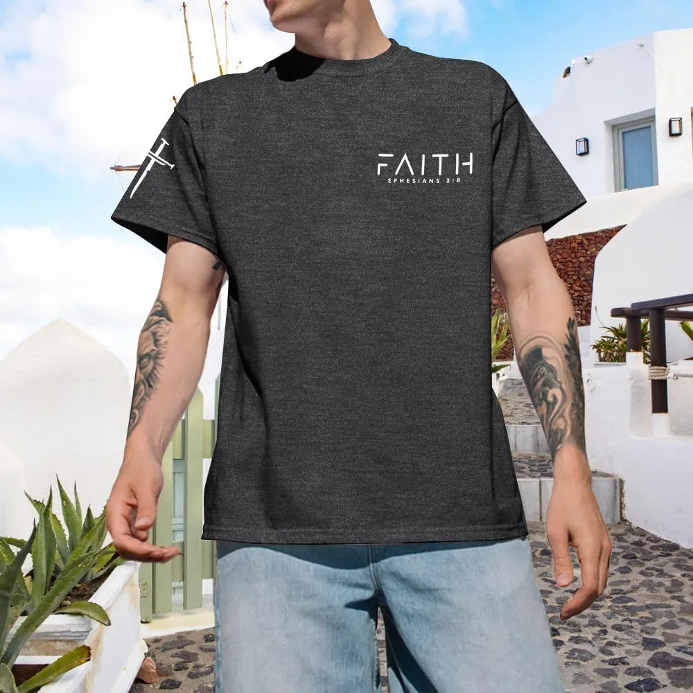 Christian Shirts for Men:Faith Cross Printed T-Shirts Christian Gifts for Men Jesus Shirts Holy Bible Tees