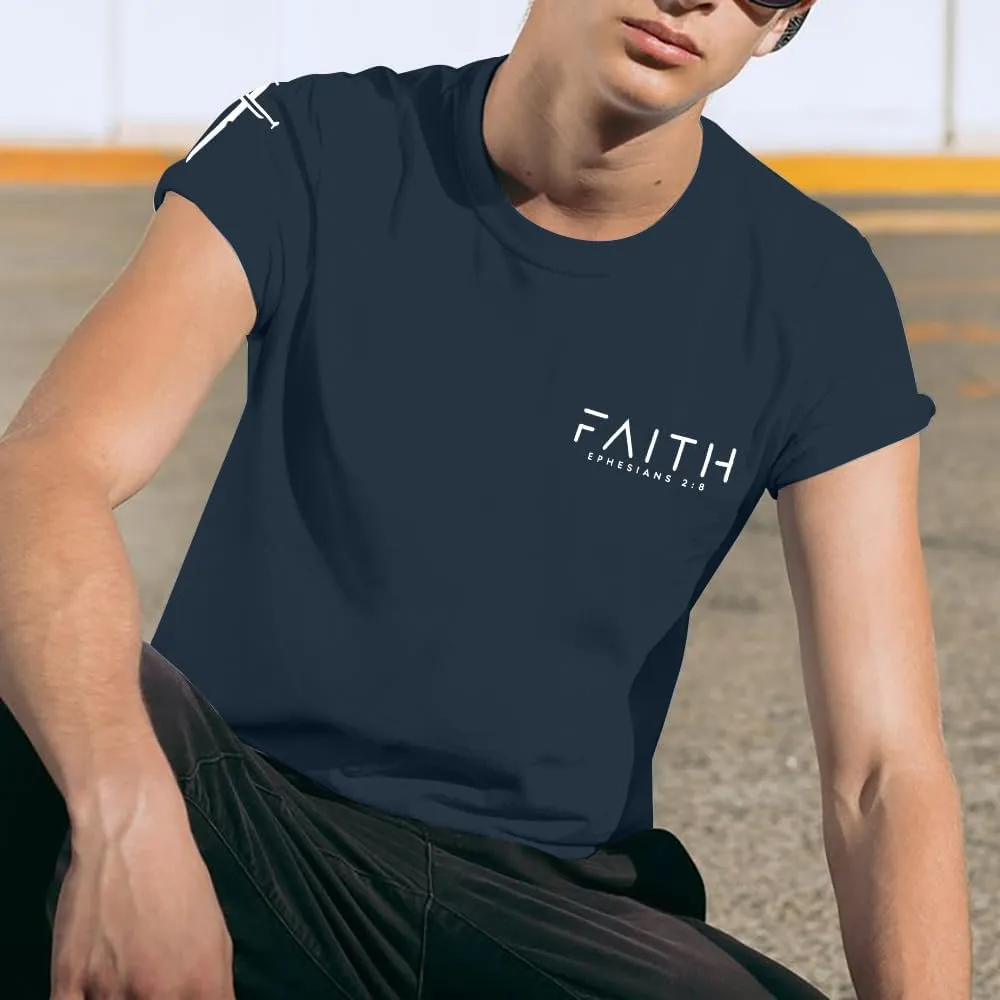 Christian Shirts for Men:Faith Cross Printed T-Shirts Christian Gifts for Men Jesus Shirts Holy Bible Tees