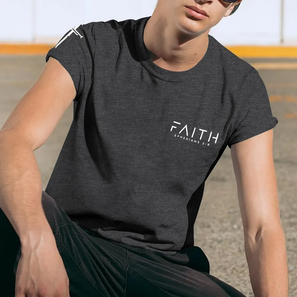 Christian Shirts for Men:Faith Cross Printed T-Shirts Christian Gifts for Men Jesus Shirts Holy Bible Tees