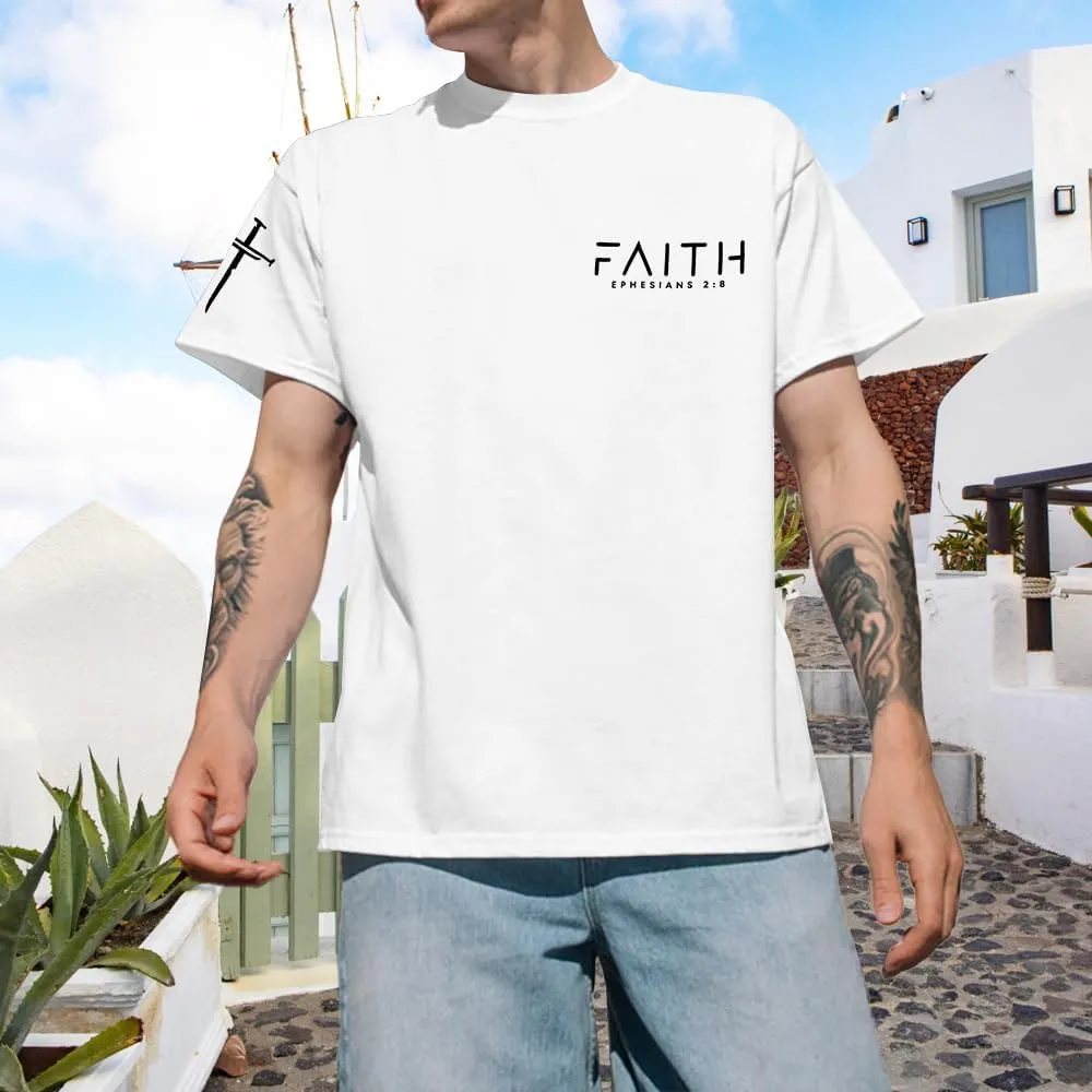 Christian Shirts for Men:Faith Cross Printed T-Shirts Christian Gifts for Men Jesus Shirts Holy Bible Tees