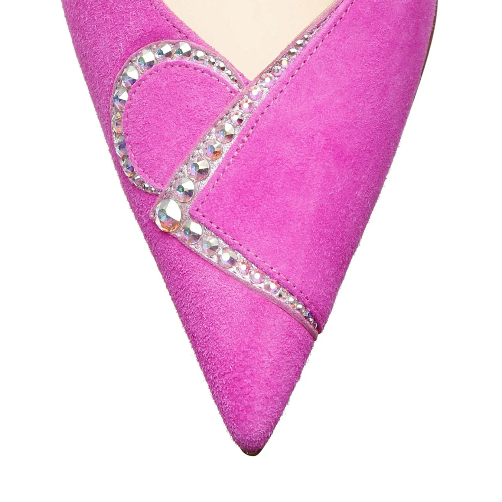 CL Pump Strass 80 pink suede pumps