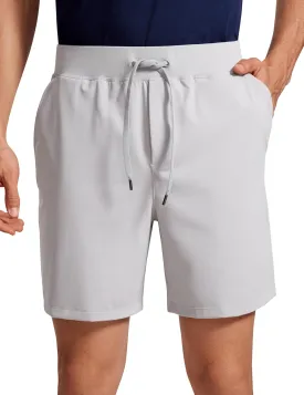 CRZ YOGA Men's Four-Way Stretch Workout Shorts - 7'' Soft Durable for Casual Athletic with Pockets