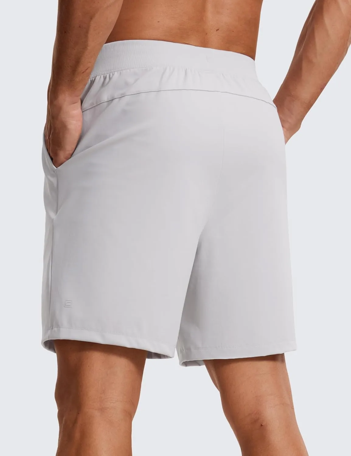CRZ YOGA Men's Four-Way Stretch Workout Shorts - 7'' Soft Durable for Casual Athletic with Pockets