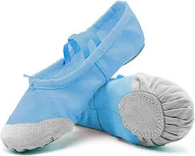 DoGeek Ballet Shoes for Girls Practise Ballet Slipper Dance Shoe Canvas Split Sole Ballet Shoes for Women Kids Toddlers