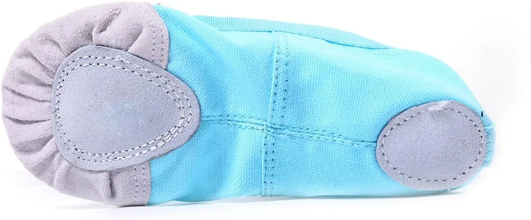 DoGeek Ballet Shoes for Girls Practise Ballet Slipper Dance Shoe Canvas Split Sole Ballet Shoes for Women Kids Toddlers