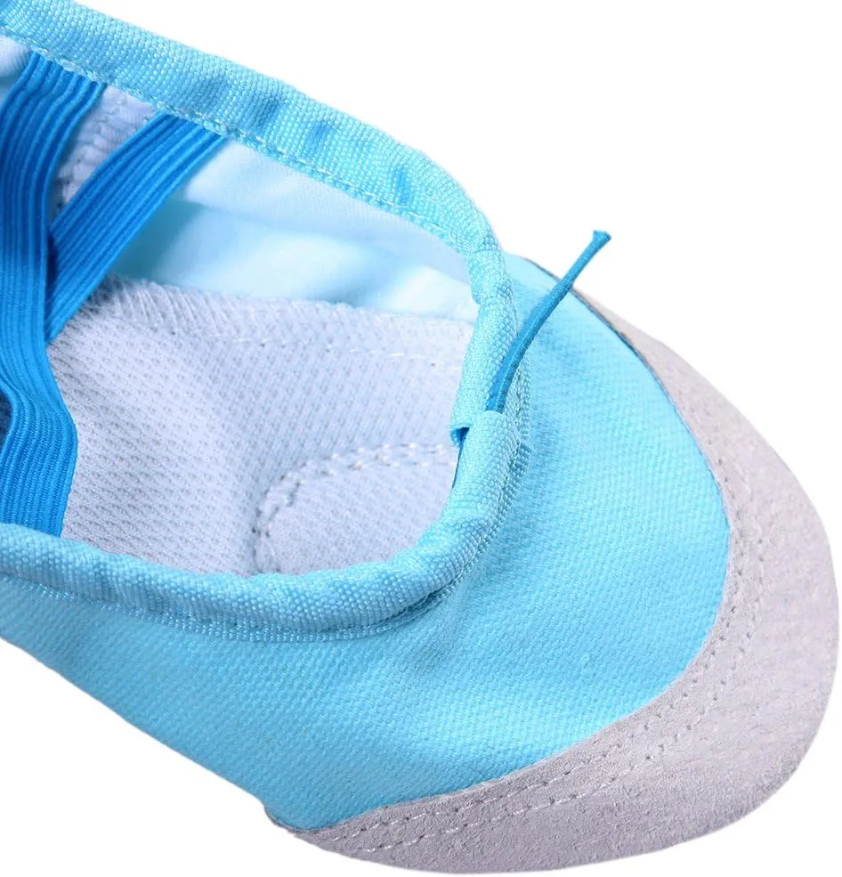 DoGeek Ballet Shoes for Girls Practise Ballet Slipper Dance Shoe Canvas Split Sole Ballet Shoes for Women Kids Toddlers