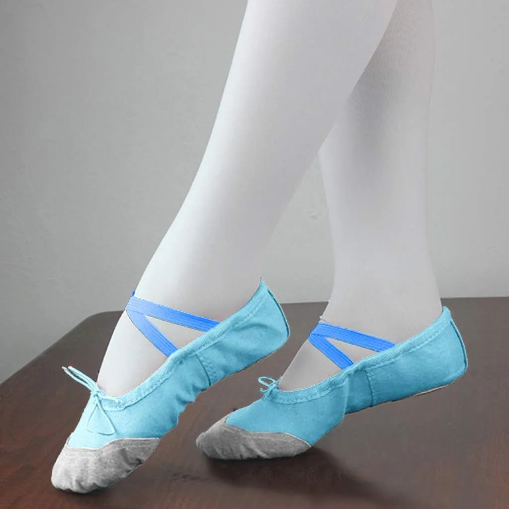DoGeek Ballet Shoes for Girls Practise Ballet Slipper Dance Shoe Canvas Split Sole Ballet Shoes for Women Kids Toddlers