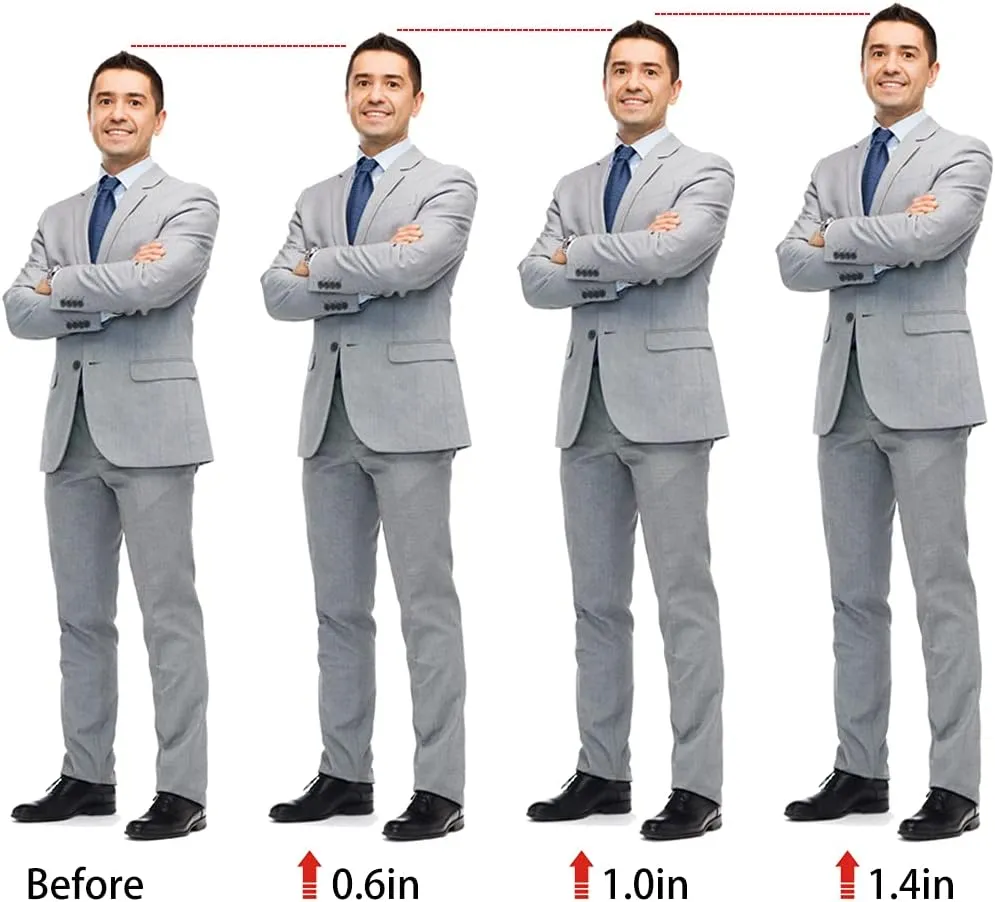 Dr.Foot Height Increase Insoles, Heel Cushion Inserts, Heel Lift Inserts for Leg Length Discrepancies