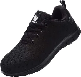 DYKHMILY Steel Toe Shoes for Men Women Lightweight Safety Shoes Steel Toe Sneakers Comfortable Non Slip Work Shoes Composite Indestructible Shoes