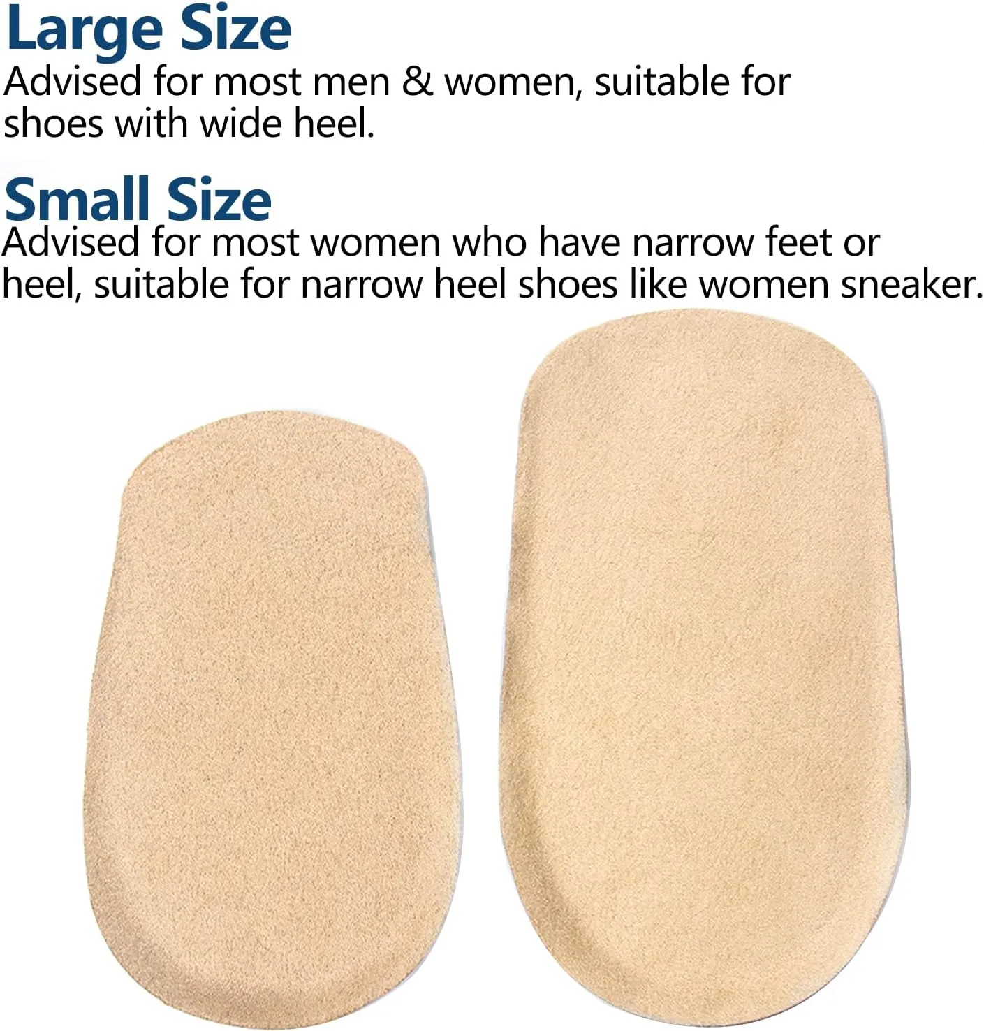 Gel Heel Lifts, 1/2 Inch Shoe Lifts for Leg Length Discrepancies, Small Height Increase Insole for Women, Shoe Inserts Comfort Half Heel Raisers for Heel Pain - 1 Pair
