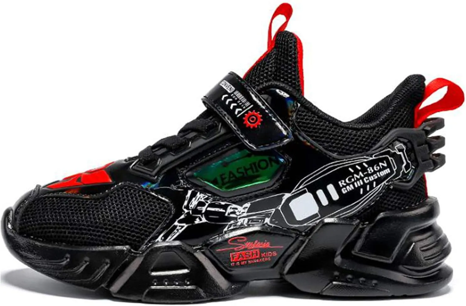 Kid Boys Girls Lightweight Breathable Sneakers Strap Athletic Tennis Shoes for Running Walking