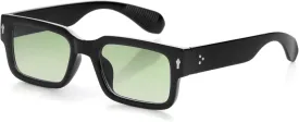 Kursan Square Thick Frame Black Sunglasses for Men Women Trendy Rectangle Sun Glasses Shades UV400 Protection
