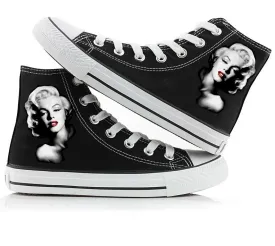 Marilyn Monroe Shoes High top Canvas Shoes Sneakers Women Shoes Gifts