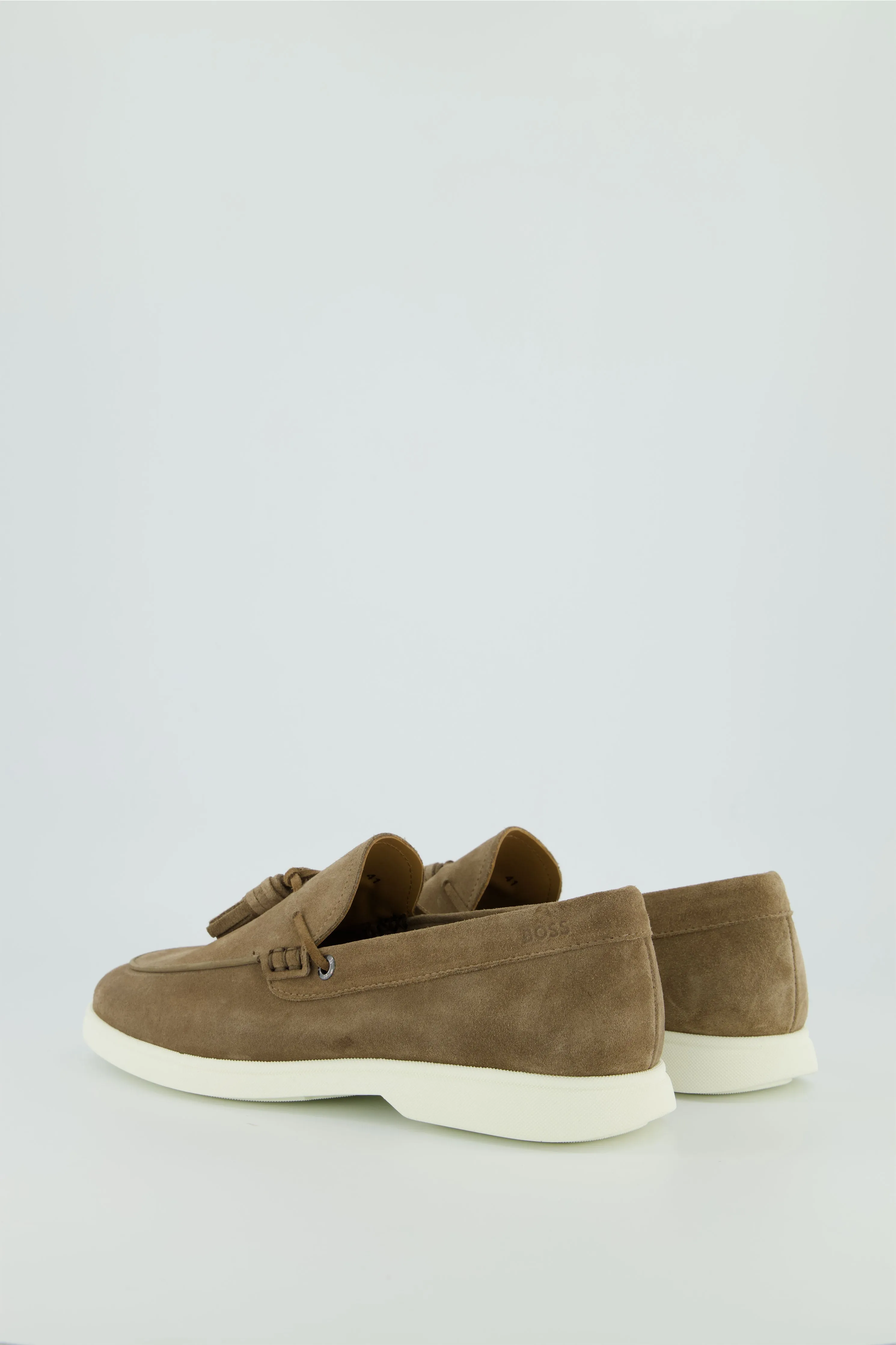 Men's BOSS Black Sienne Medium Beige Suede Moccasins