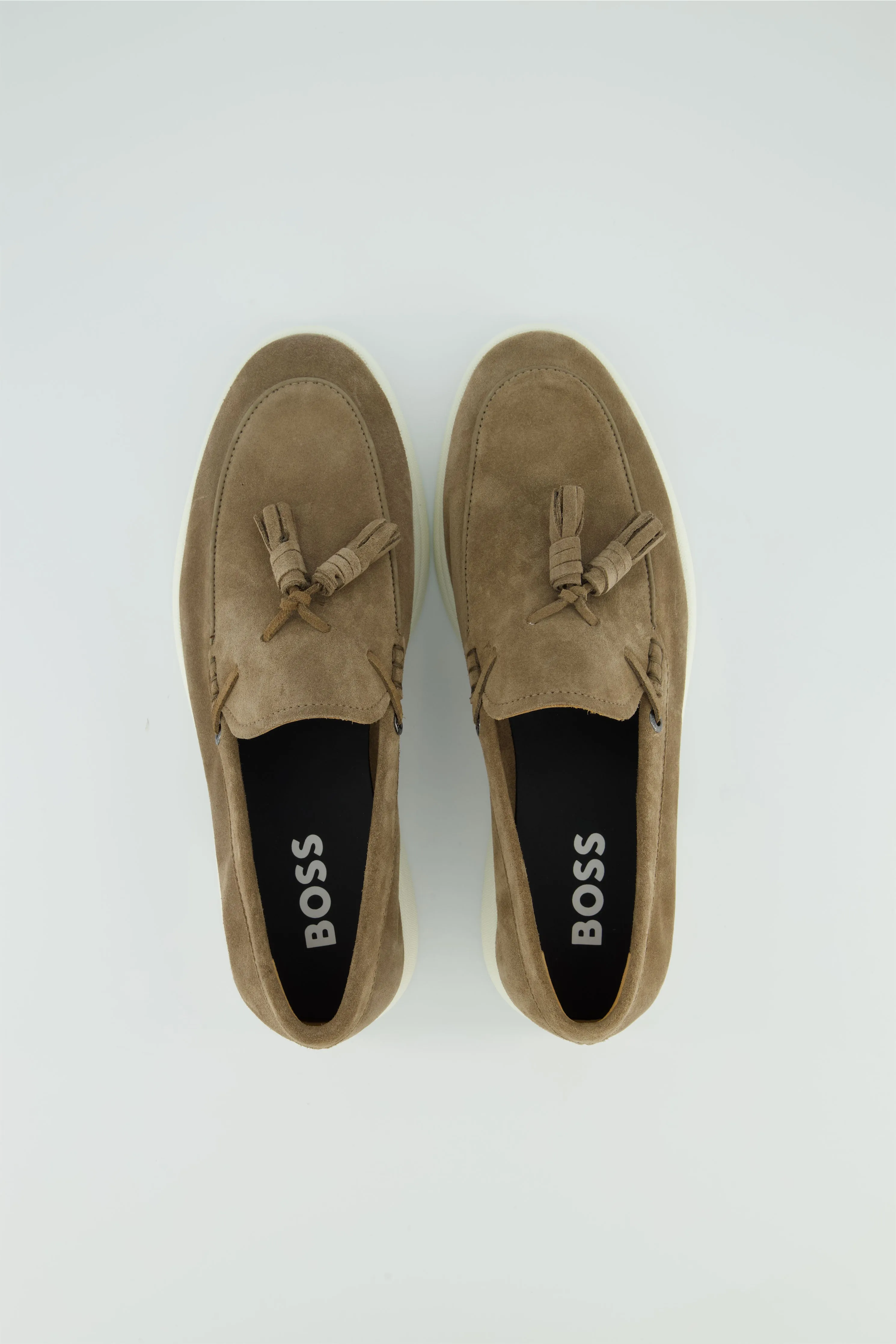 Men's BOSS Black Sienne Medium Beige Suede Moccasins