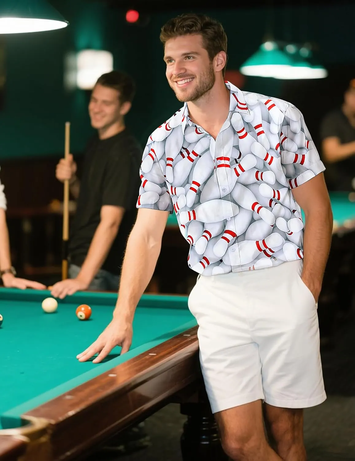Men's Hawaiian Printed Short Sleeve Shirts Tropical Floral Button Down Aloha Holiday Shirt Vacation Casual Beach Clothings