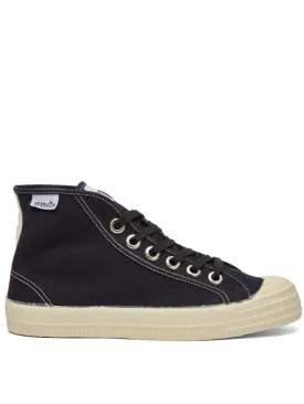 Novesta Star Dribble Contrast High Top in Black Beige Ecru