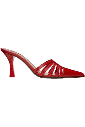 Red Nadia Mules