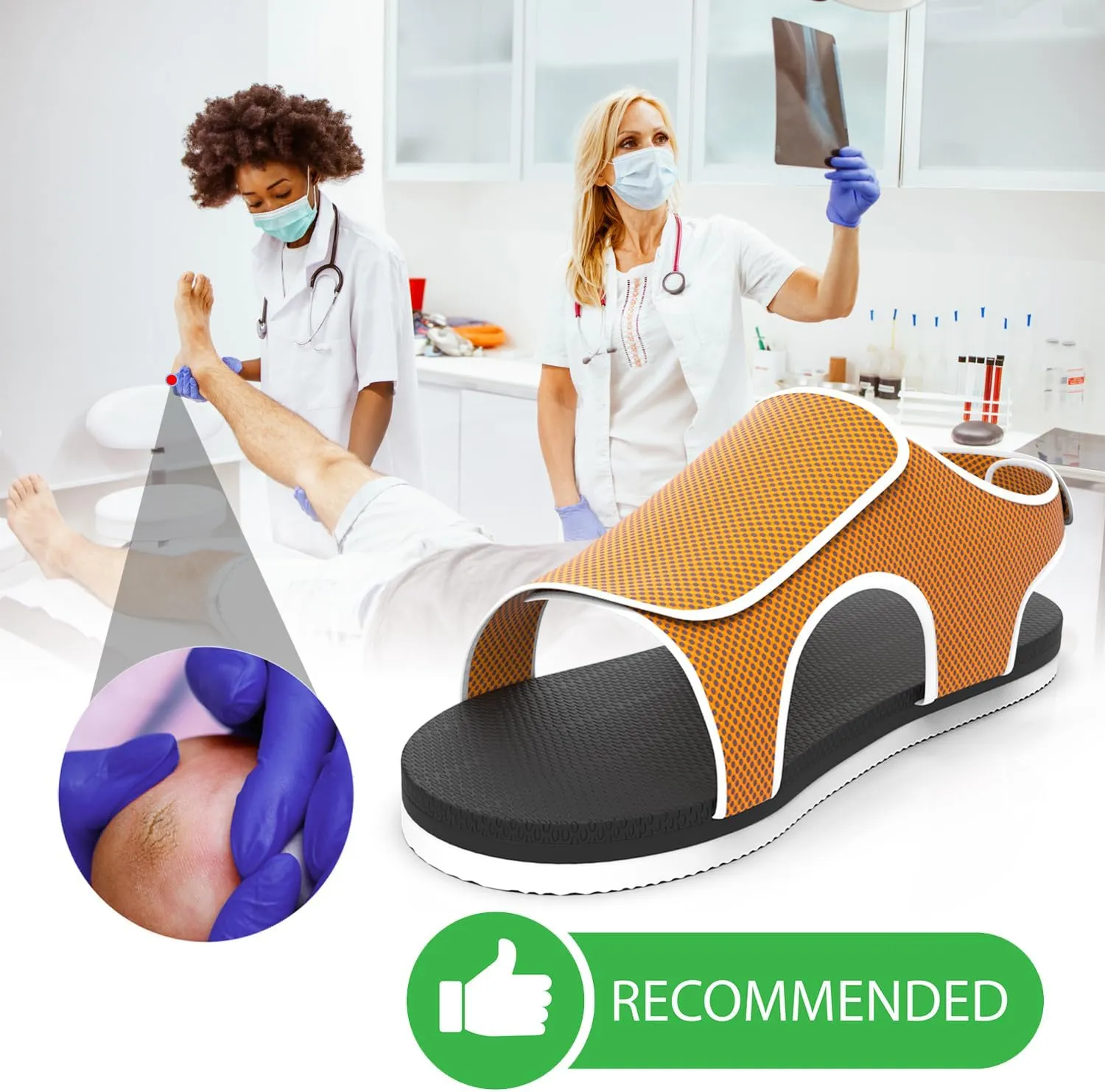 Shoe Leveler, Shoe Balancer, Shoes Lift for Walking Boot,Double Open Design - Medium (fits Men US Size 8-1/2 to 10-1/2, Women US Size 9 to 11)