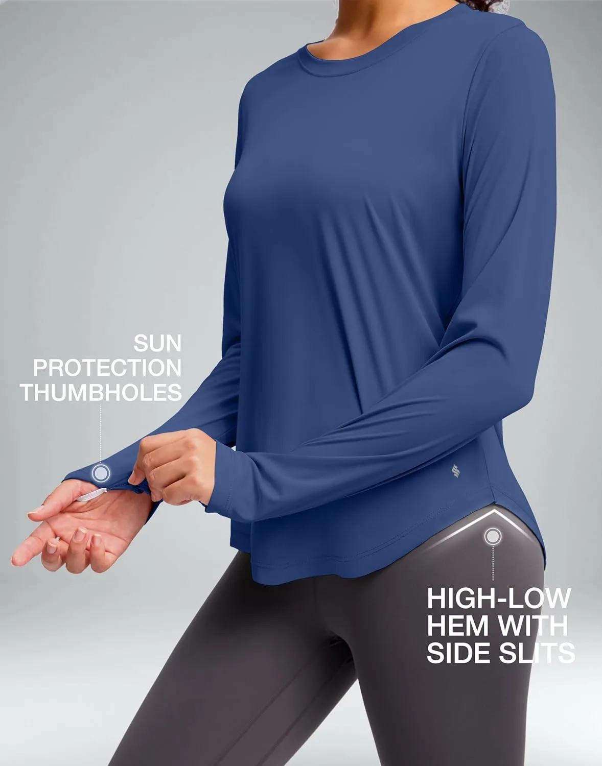 Soothfeel Women's UPF 50  Sun Shirts Long Sleeve SPF UV Protection Rash Guard Lightweight Quick Dry Hiking Workout Tops