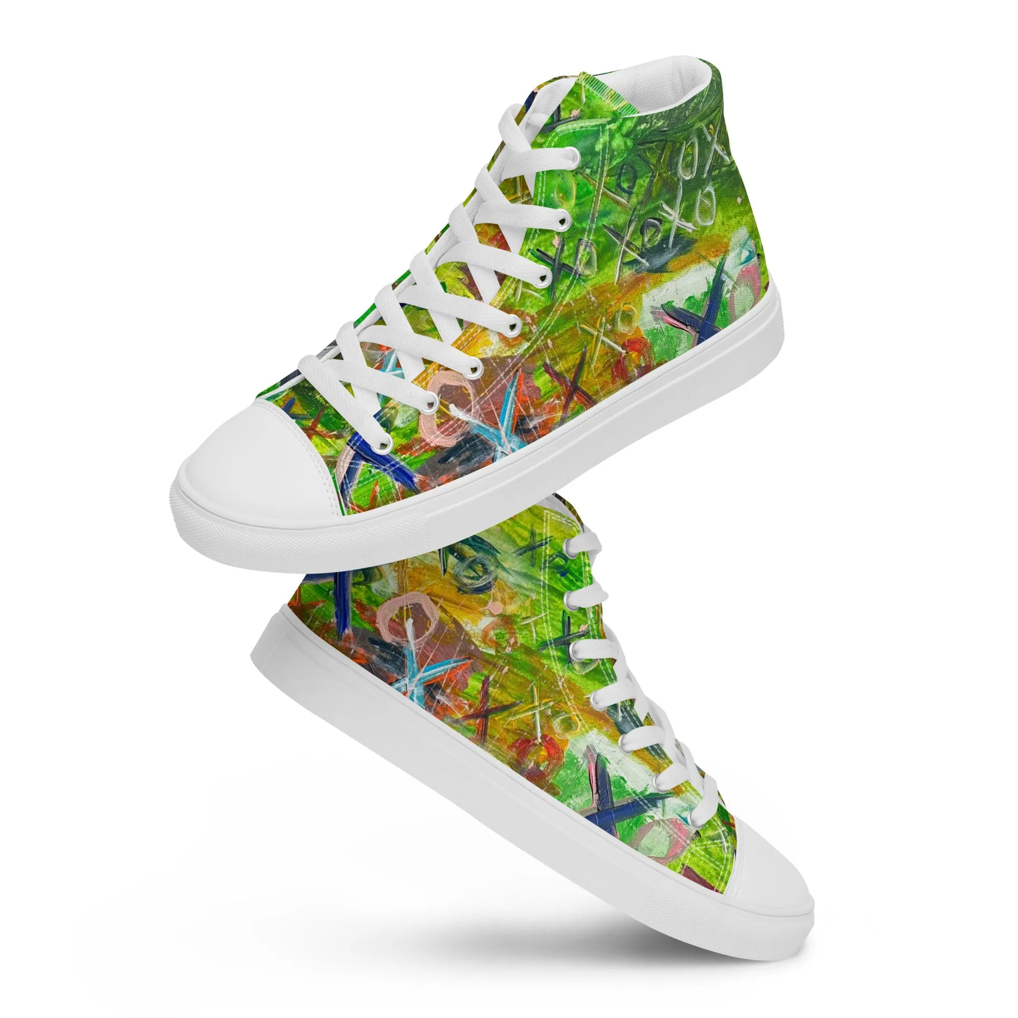 Women’s high top canvas shoes- Green